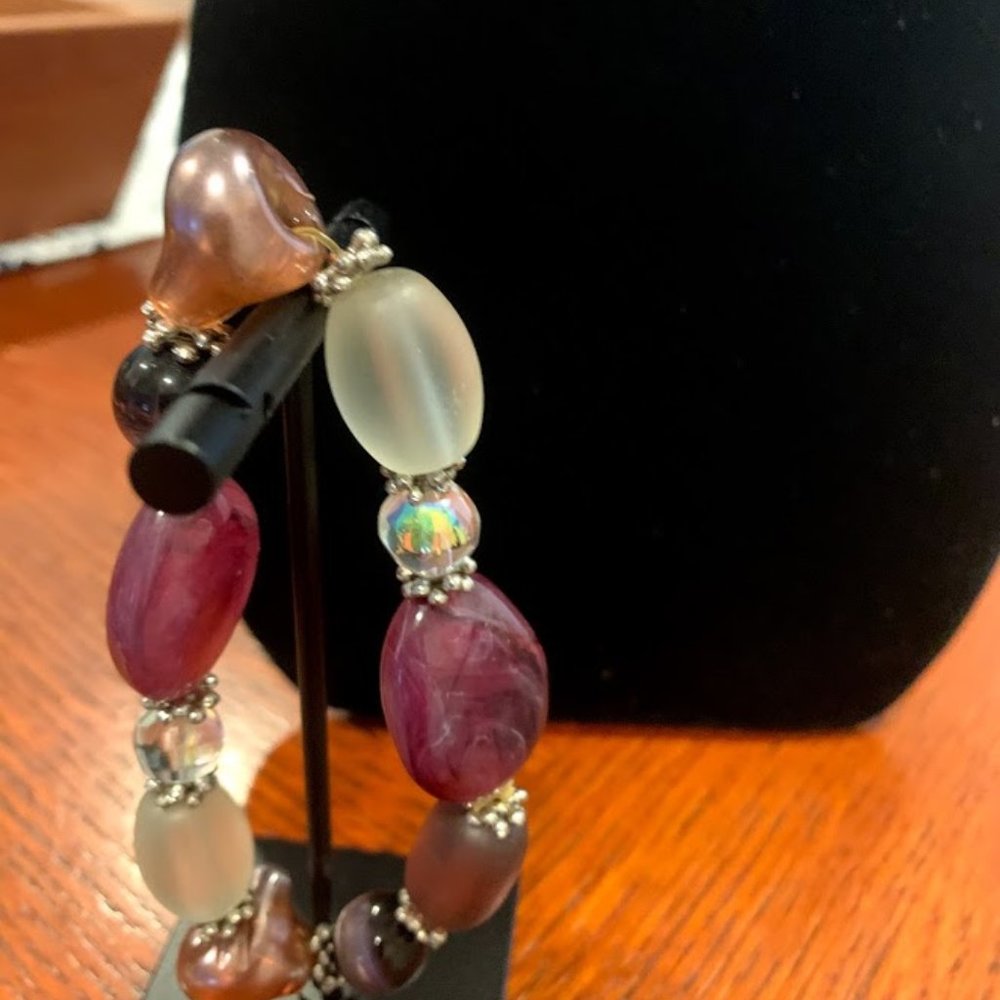Set of 4 Stretchy beaded bracelets - Picture 4 of 13